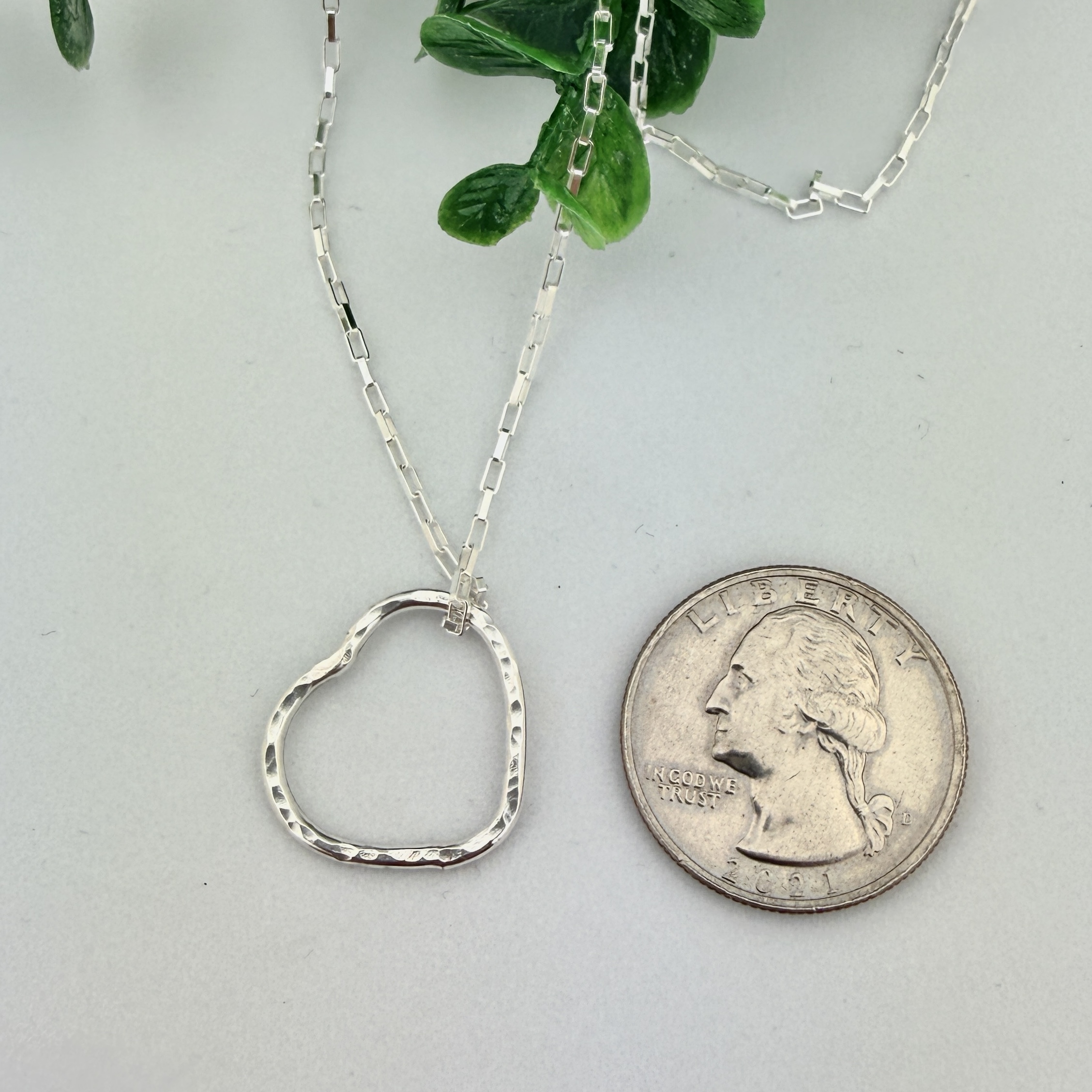 Floating Heart Sterling Silver Pendant - Image 7