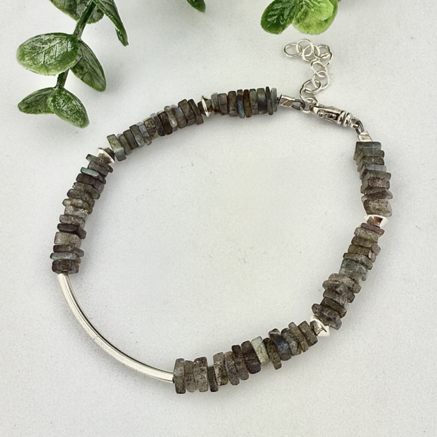 Labradorite and Sterling Silver Bracelet