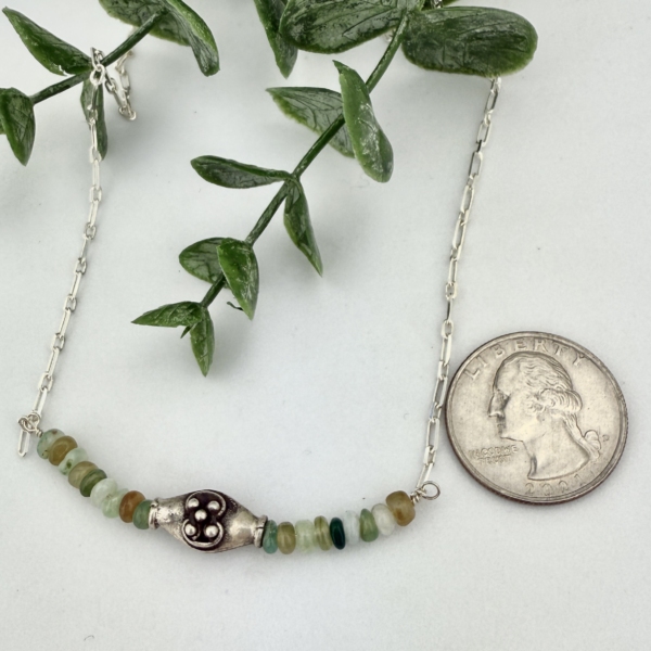 Peruvian Blue Opal Sterling Silver Necklace - Image 2