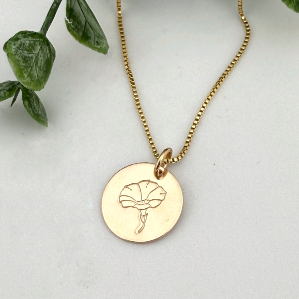 Gold Filled Monthly Birth Flower Necklace