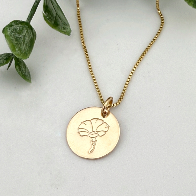 Gold Filled Monthly Birth Flower Necklace
