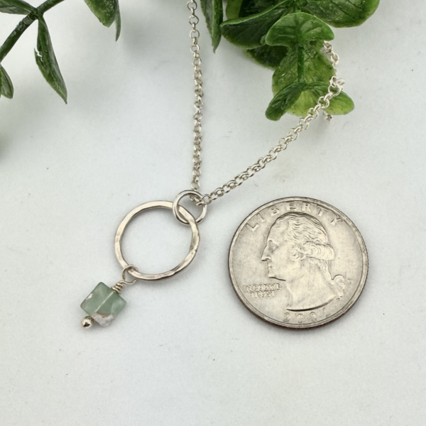 Aquaprase Sterling Silver Circle Necklace - Image 2