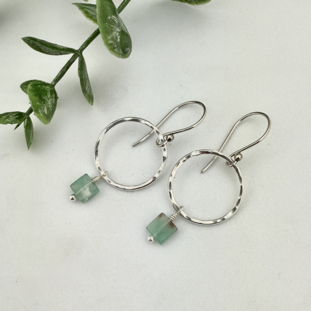 Aquaprase Sterling Silver Earrings