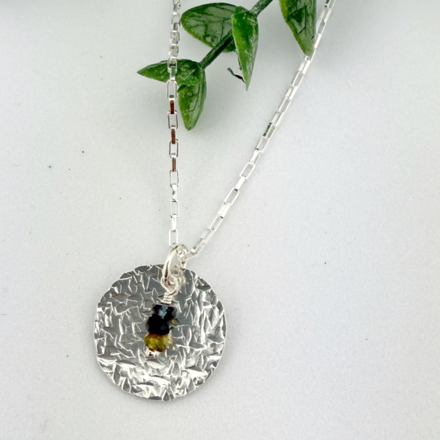 Fall Fashion Tourmaline Necklace – Sterling Silver