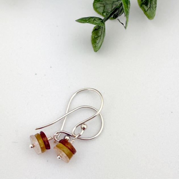 Pumpkin Soup Tourmaline Earrings – Sterling Silver