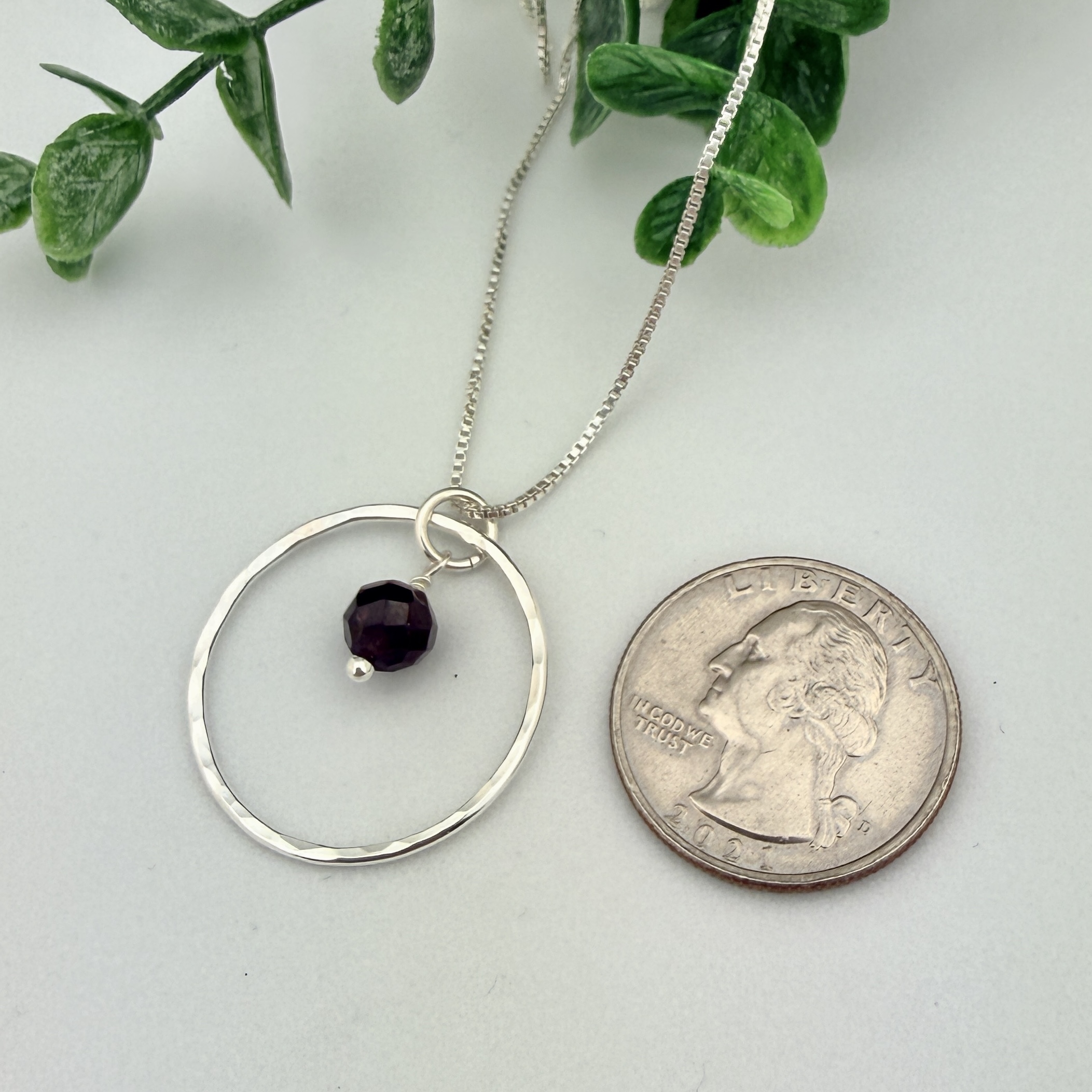 Garnet Sterling Silver Necklace - Image 4